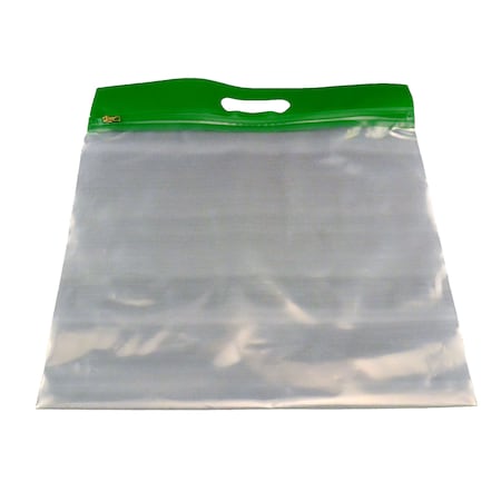 Bags Of Bags ZIPAFILE Storage Bag, Green, PK25 ZFH1413G